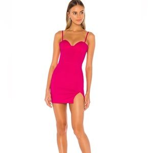 NWT Superdown Oliviah bustier mini dress in hot pink